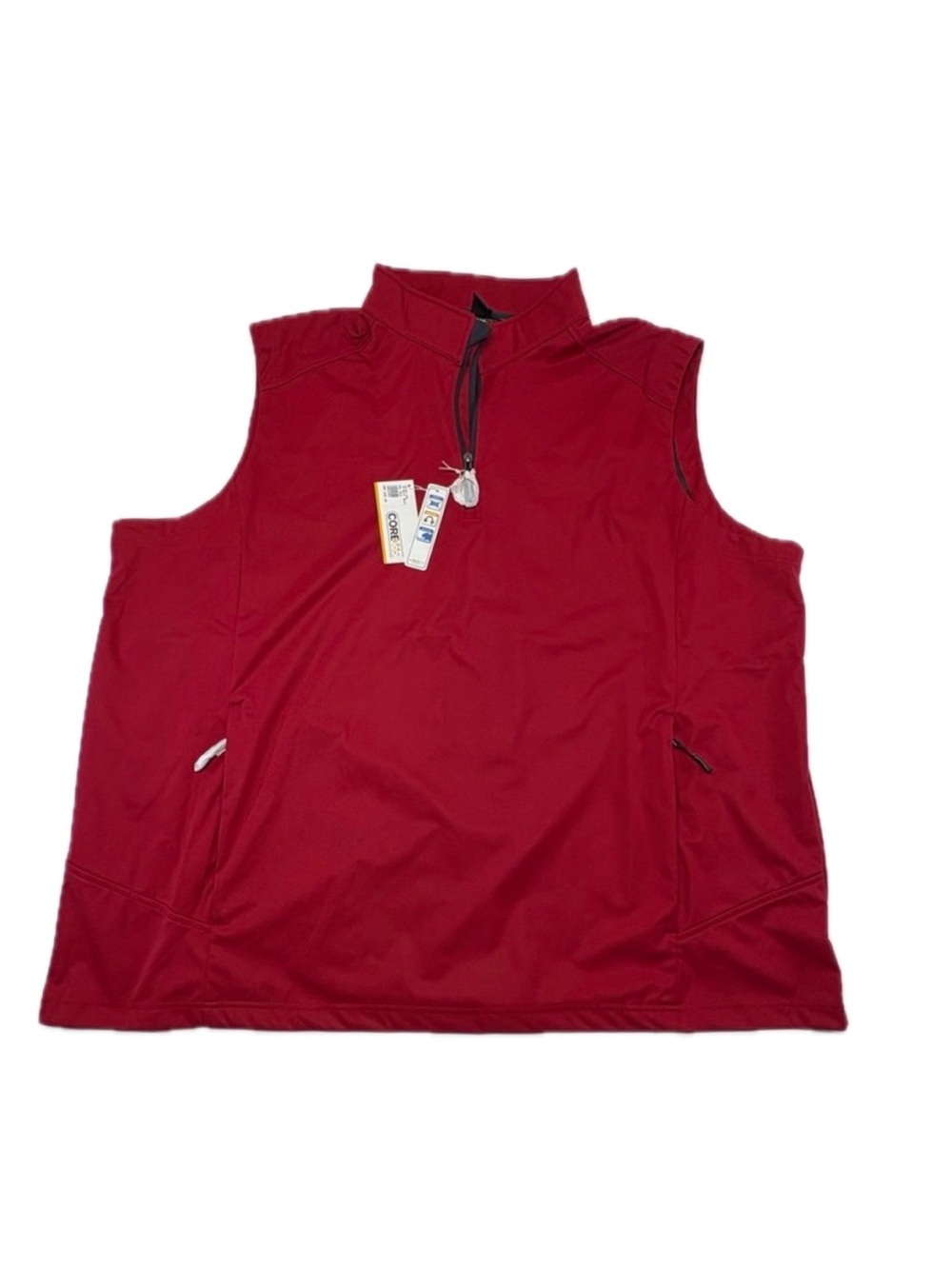 Core 365 4XL Red Quarter Zip Vest NWT Performance Golf